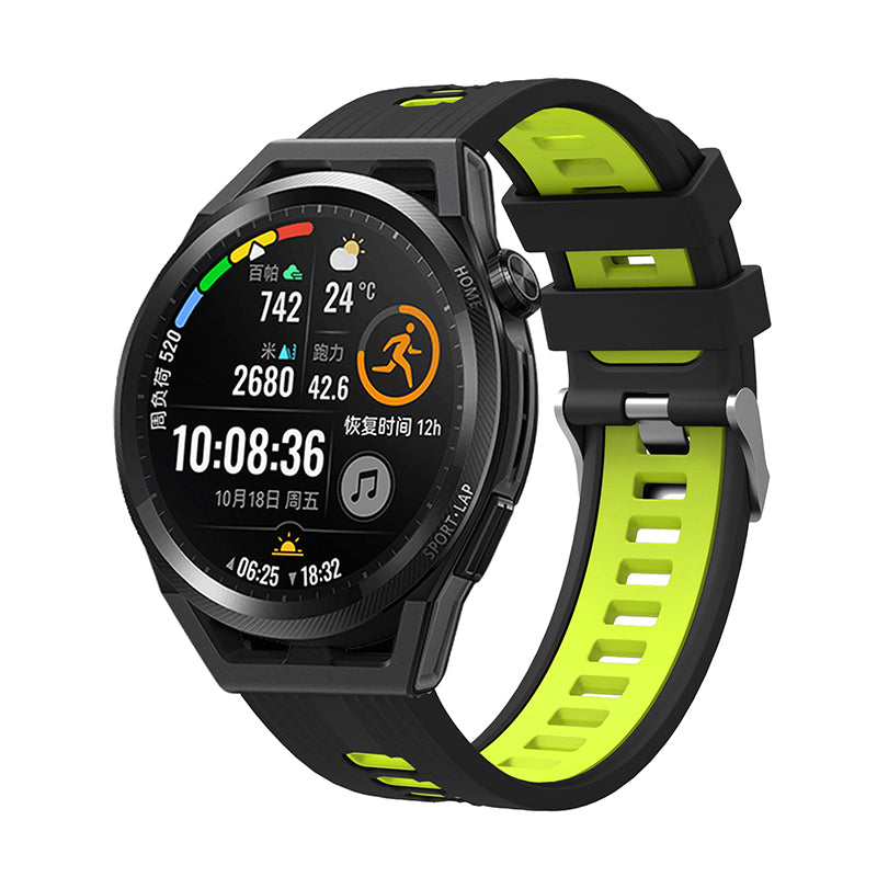 For Huawei Watch GT 3 (46mm) Dual Color 22mm Silicone Watch Strap Replacement Wrist Band For Huawei Watch GT 3 (46mm) Dual Color 22mm Silicone Watch Strap Replacement Wrist Band